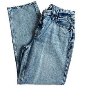 Good American Jeans Womens 8/29 Blue Denim  Straight‎ Leg Cotton Casual